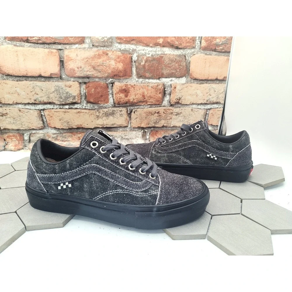 Vans x Quasi Skate Old Skool 2022 Asphalt Grey Washed Denim Look Black Men Sz 7 - Picture 2 of 12